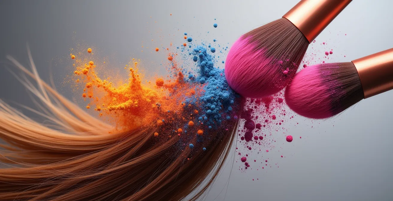 Harmonische Abstimmung von Make-up und Haarfarbe