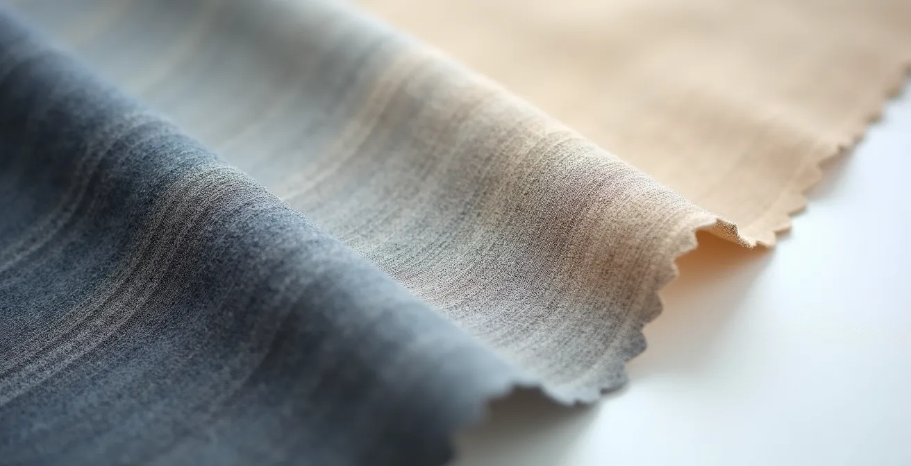 Makroaufnahme verschiedener Athleisure-Stoffe mit unterschiedlichen Texturen