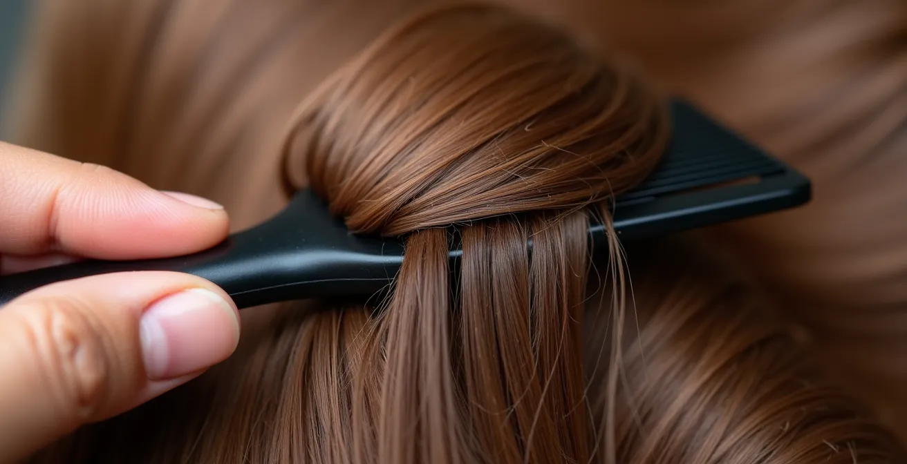 Volumentechnik mit internem Gerüstbau für feines Haar