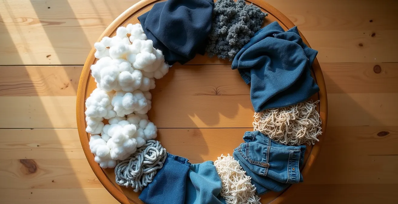 Kreislaufwirtschaft in der Textilindustrie visualisiert